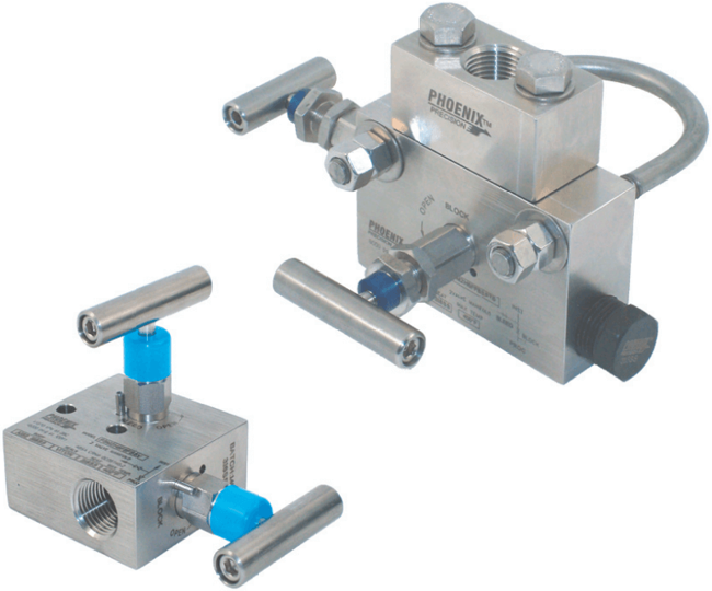 Phoenix Precision P3M2H 2-Valve Pipe x Pipe Manifold